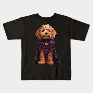 Cute Goldendoodle Dracula Kids T-Shirt